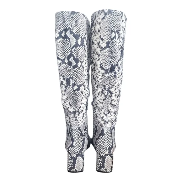 Steve Madden Snakeskin Print Knee-High Boots Size 7.5 - Picture 4 of 4